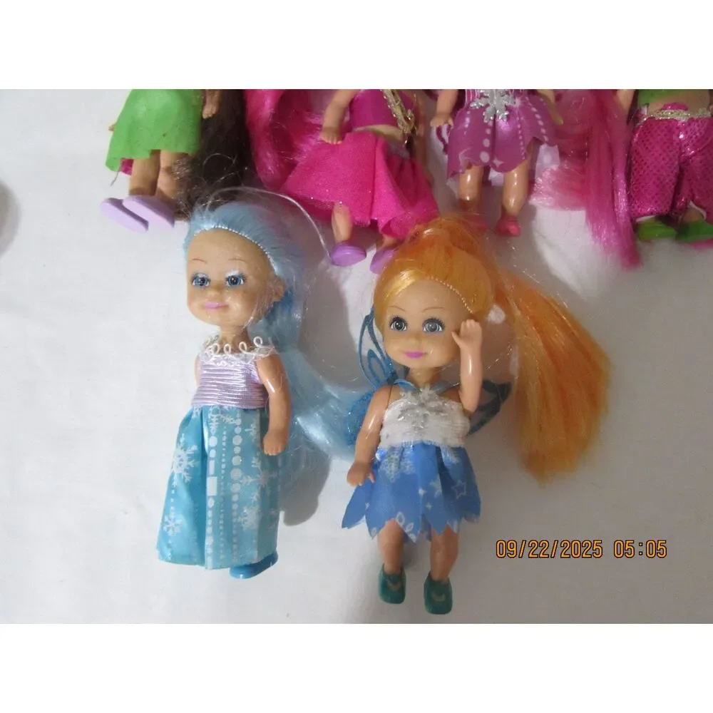 Lot of 9 Sparkle Girlz dolls little friends funville toys girls fairy jeanie ...